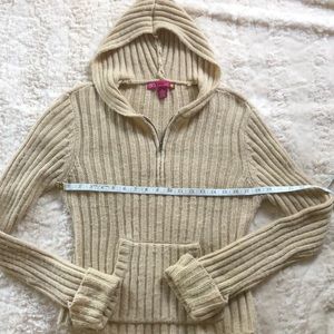 Womens /Juniors cable knit hoodie sweater